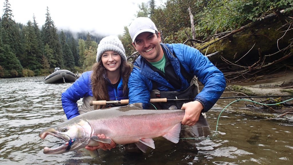 David & Caitlyn with a Big Coho Salmon