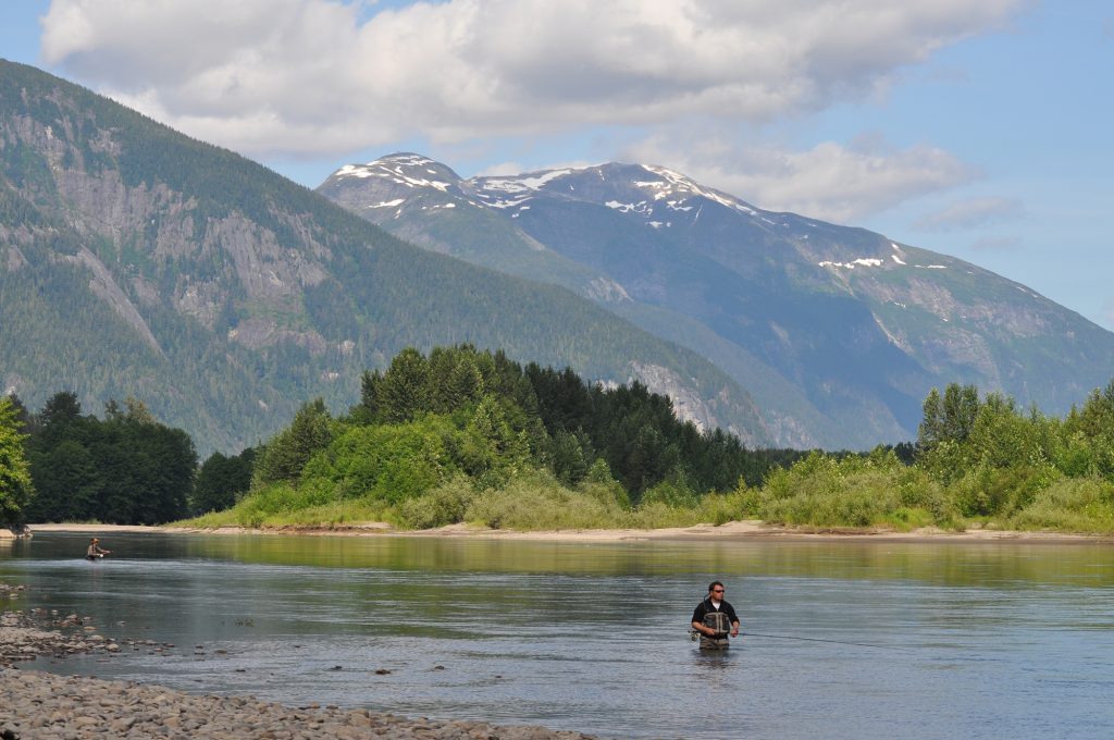 Skena-river-scenery, salmon, steehead, guides, gill mckean,